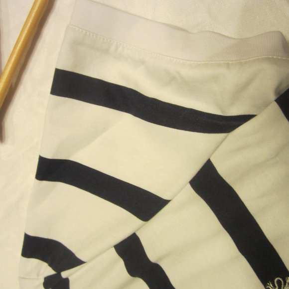 POLO SHIRT SOFT GILDED AGE NY POLO SHIRT, WHITE W/BUE STRIPES, MEDIUM, W/TAGS - Picture 6 of 10
